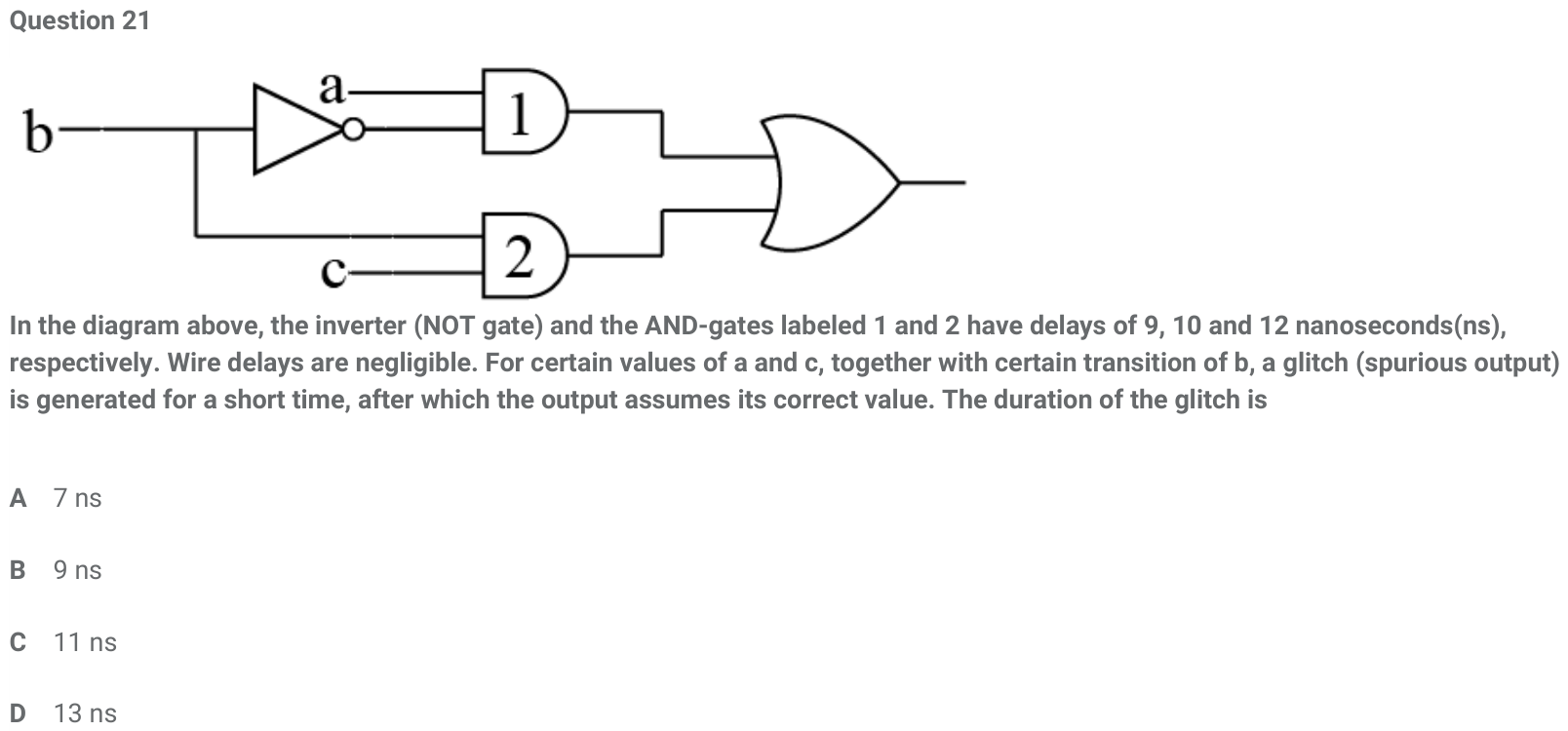 Figure for question 21, ISRO Computer Science (CSE) 2018