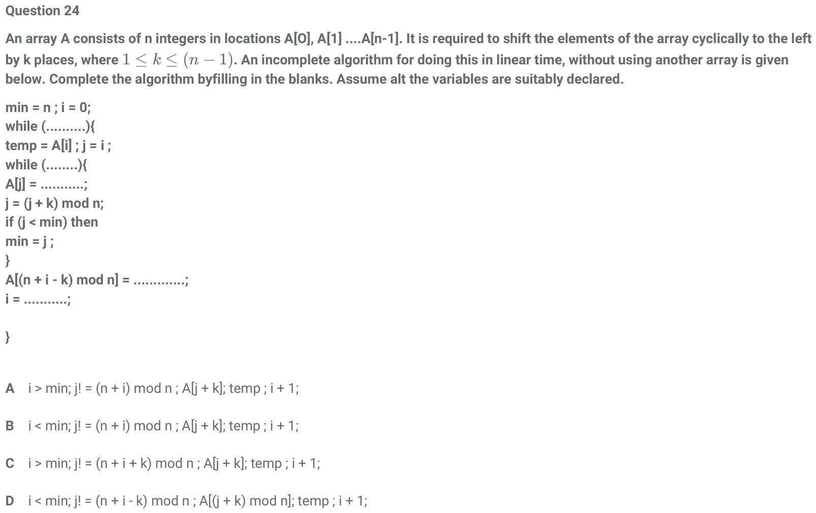 Figure for question 24, ISRO Computer Science (CSE) 2018