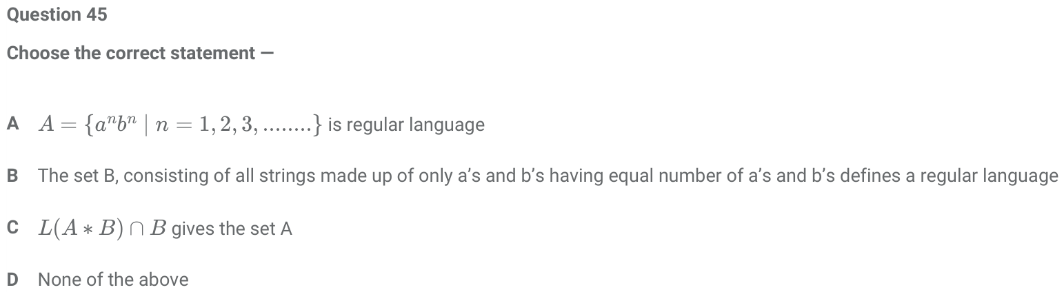 Figure for question 45, ISRO Computer Science (CSE) 2018