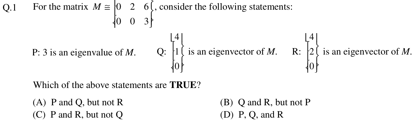 Figure for question 1, GATE XE (Engineering Sciences) 2012