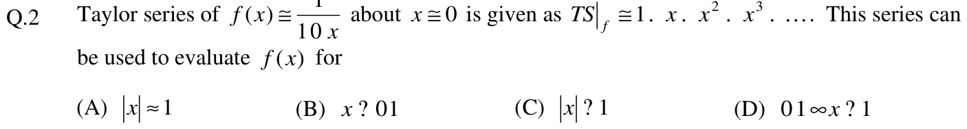 Figure for question 2, GATE XE (Engineering Sciences) 2012