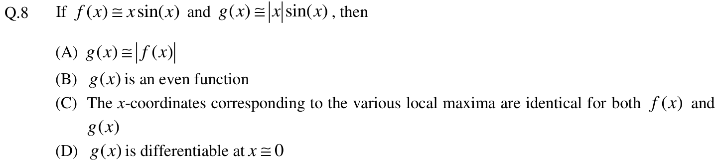 Figure for question 8, GATE XE (Engineering Sciences) 2012