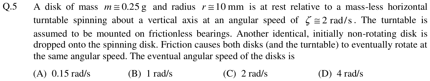 Figure for question 5, GATE XE (Engineering Sciences) 2012