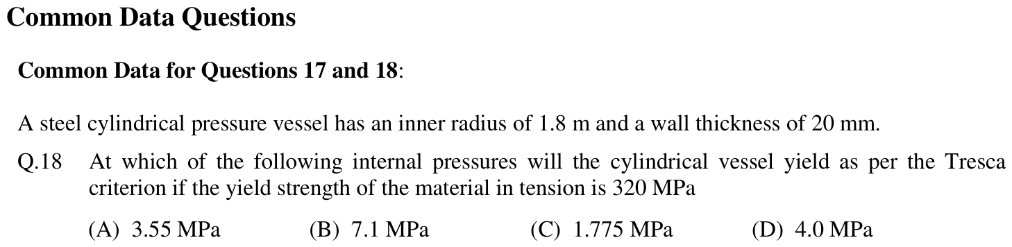 Figure for question 18, GATE XE (Engineering Sciences) 2012