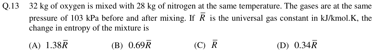 Figure for question 13, GATE XE (Engineering Sciences) 2012