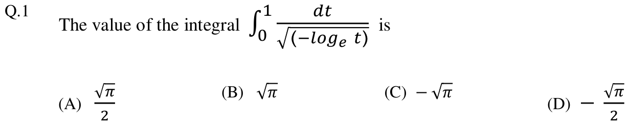 Figure for question 1, GATE XE (Engineering Sciences) 2013