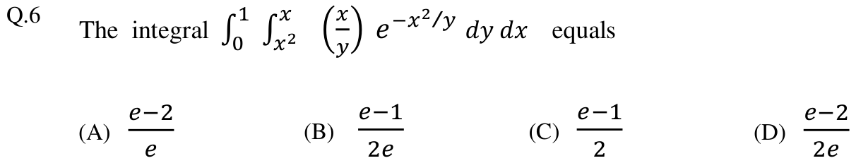 Figure for question 6, GATE XE (Engineering Sciences) 2013