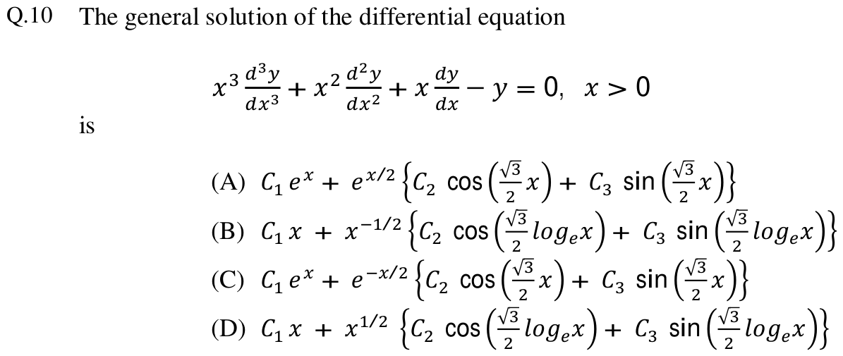 Figure for question 10, GATE XE (Engineering Sciences) 2013