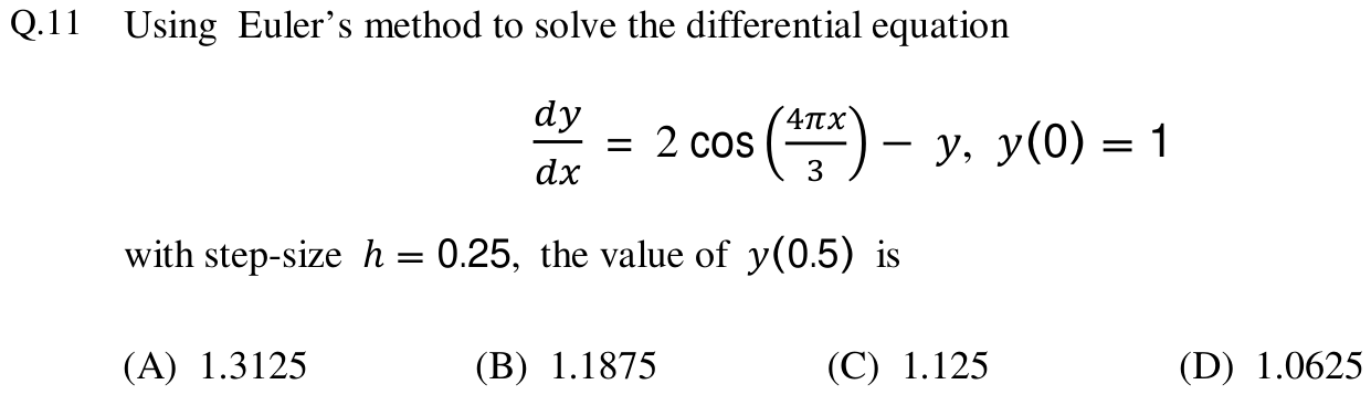 Figure for question 11, GATE XE (Engineering Sciences) 2013