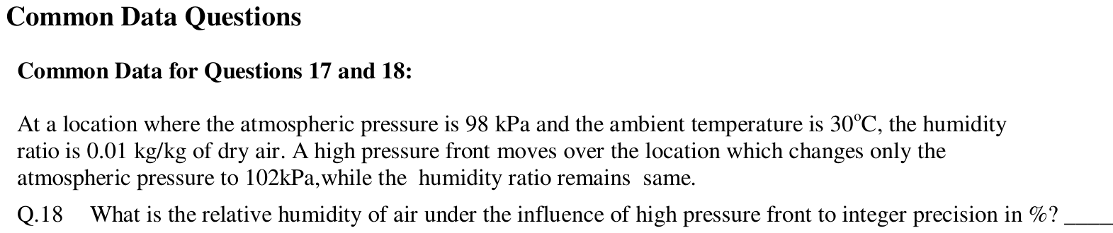 Figure for question 18, GATE XE (Engineering Sciences) 2013