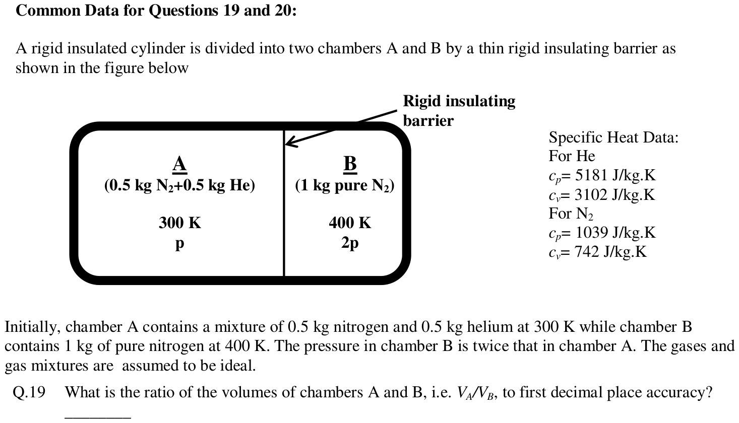 Figure for question 19, GATE XE (Engineering Sciences) 2013