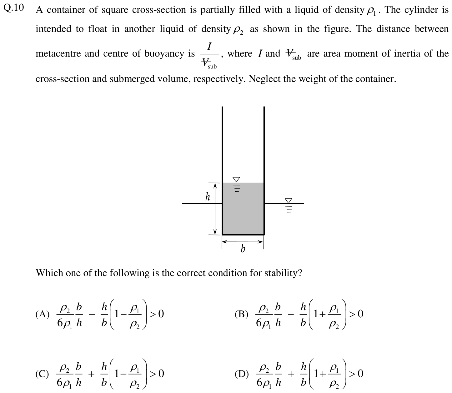 Figure for question 10, GATE XE (Engineering Sciences) 2014