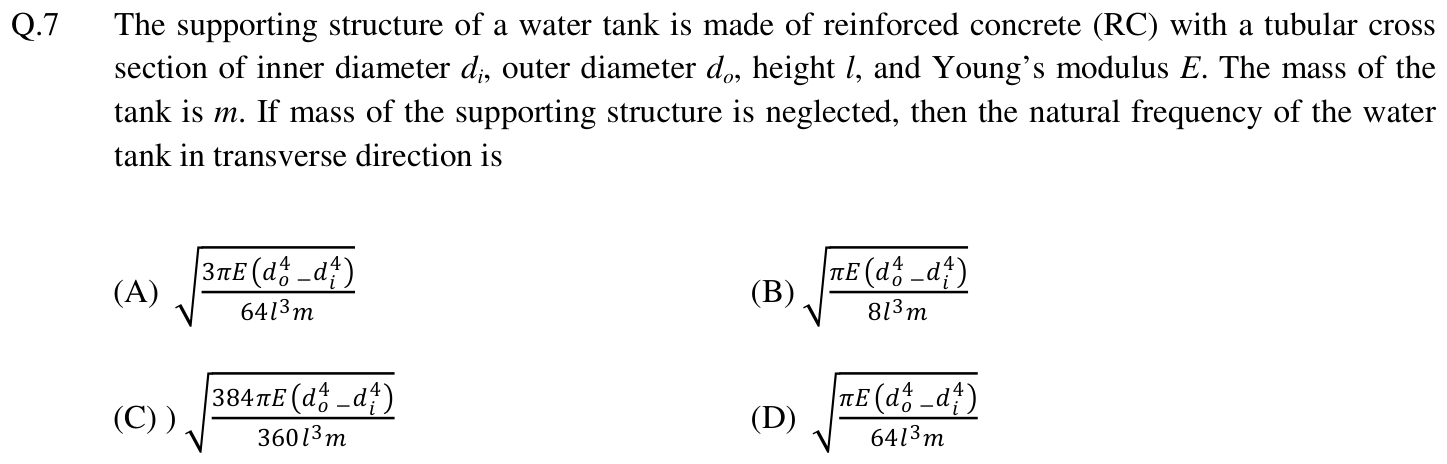 Figure for question 7, GATE XE (Engineering Sciences) 2014