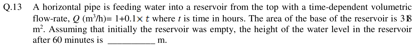 Figure for question 13, GATE XE (Engineering Sciences) 2016