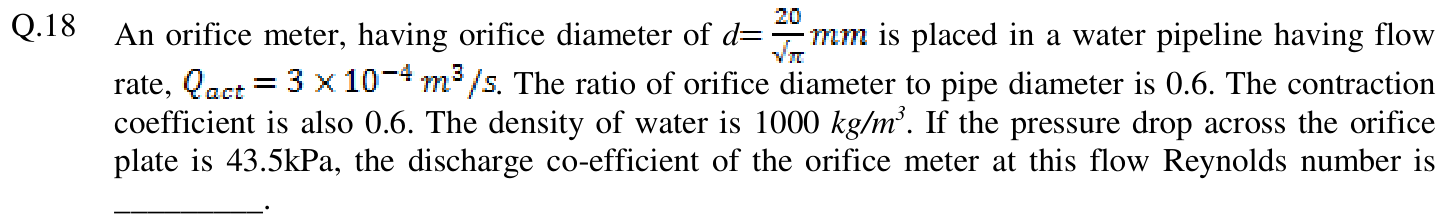 Figure for question 18, GATE XE (Engineering Sciences) 2016