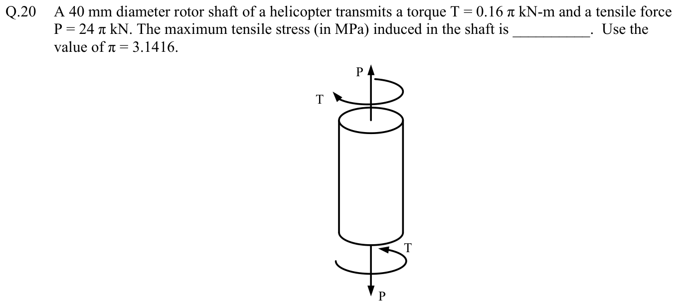 Figure for question 20, GATE XE (Engineering Sciences) 2016