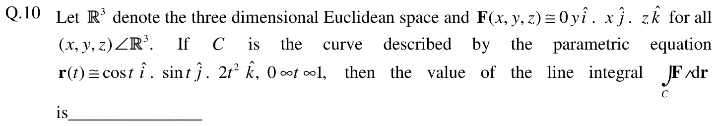 Figure for question 10, GATE XE (Engineering Sciences) 2018