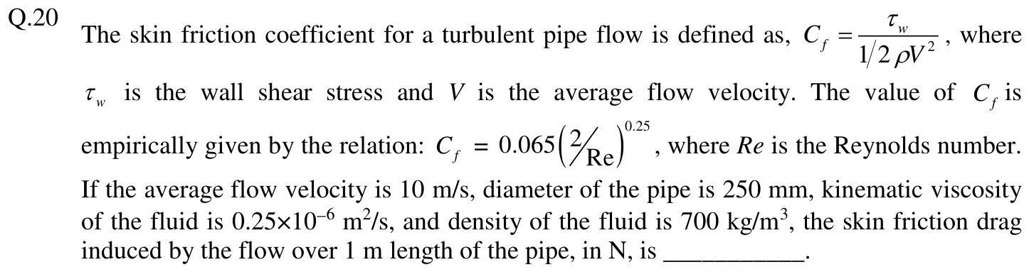 Figure for question 20, GATE XE (Engineering Sciences) 2018