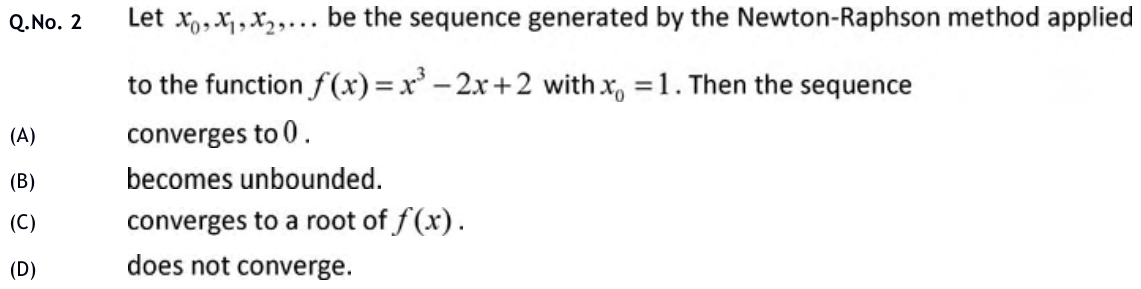 Figure for question 2, GATE XE (Engineering Sciences) 2020