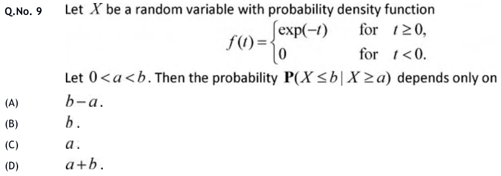 Figure for question 9, GATE XE (Engineering Sciences) 2020