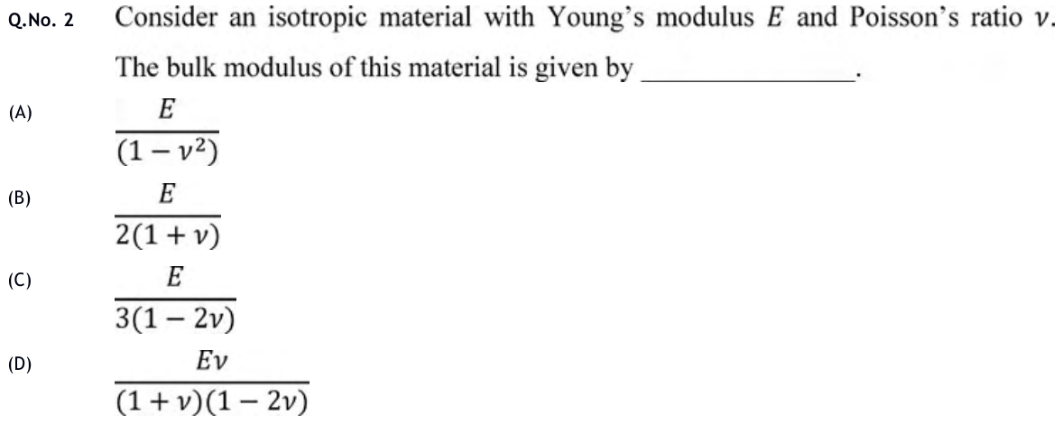 Figure for question 2, GATE XE (Engineering Sciences) 2020