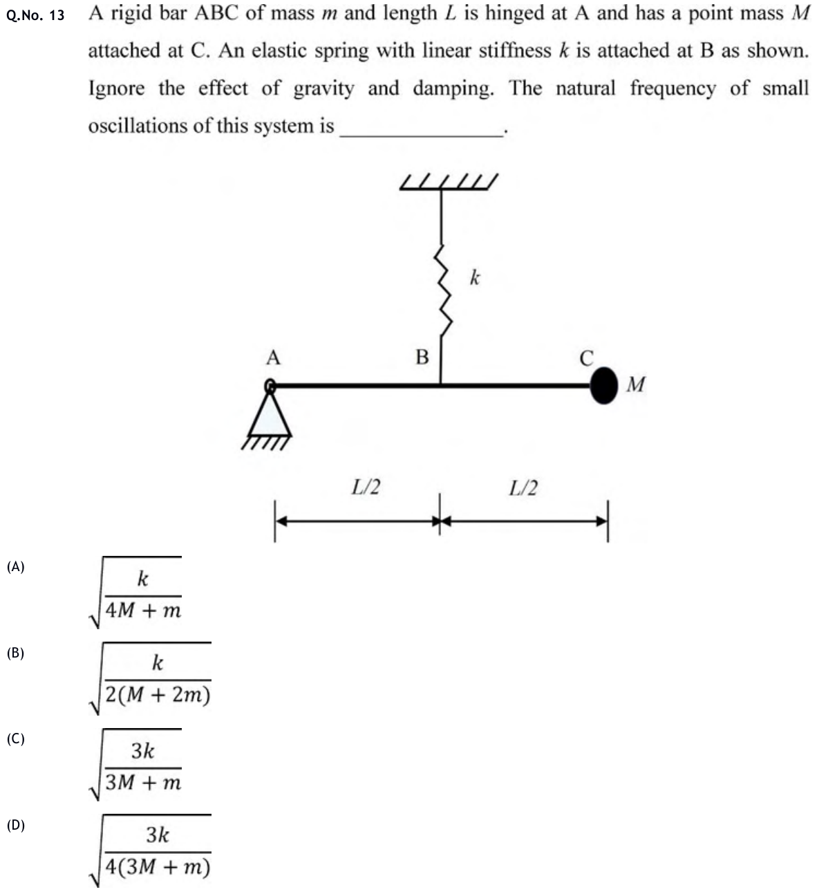 Figure for question 13, GATE XE (Engineering Sciences) 2020