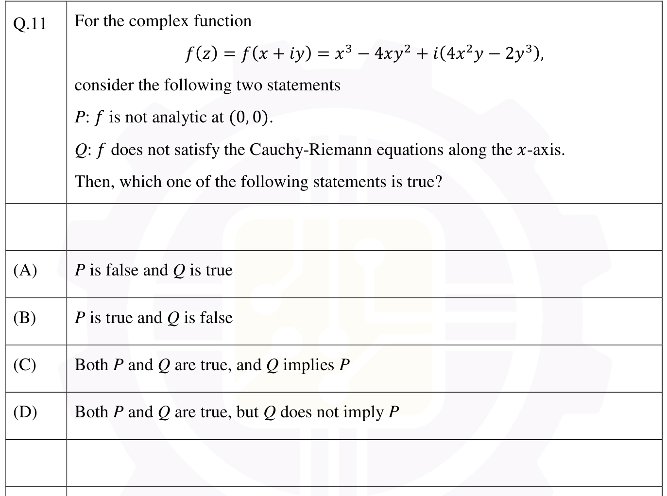 Figure for question 11, GATE XE (Engineering Sciences) 2026
