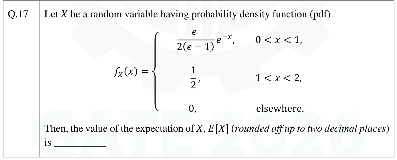 Figure for question 17, GATE XE (Engineering Sciences) 2026