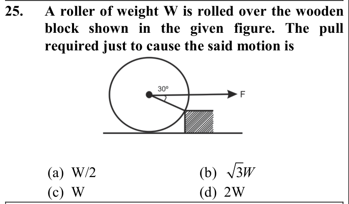 Figure for question 25, ISRO Mechanical & Aerospace 2009